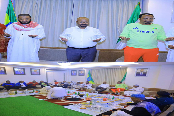 የማዕከላዊ ኢትዮጵያ ክልል ከፍተኛ የስራ ኃላፊዎች በርዕሰ መስተዳድር ጽህፈት ቤት የኢፍጣር መርሐ ግብር አካሔዱ